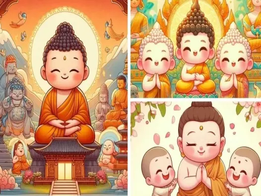Khám phá bộ ảnh phật chibi dễ thương và đầy bình an