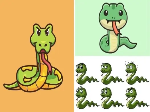 Tuyển chọn bộ ảnh rắn chibi dễ thương cute đáng yêu