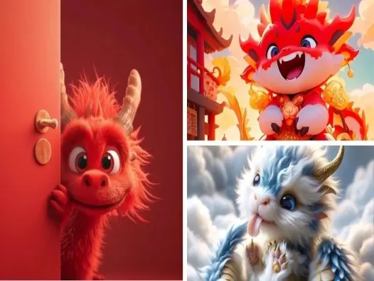 Bộ ảnh rồng chibi dễ thương với phong cách độc đáo riêng