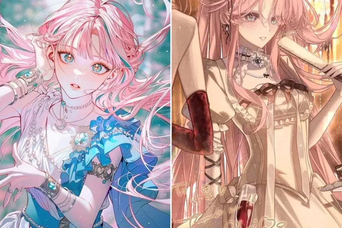Top ảnh anime girl tóc hồng dễ thương phong cách Nhật Bản