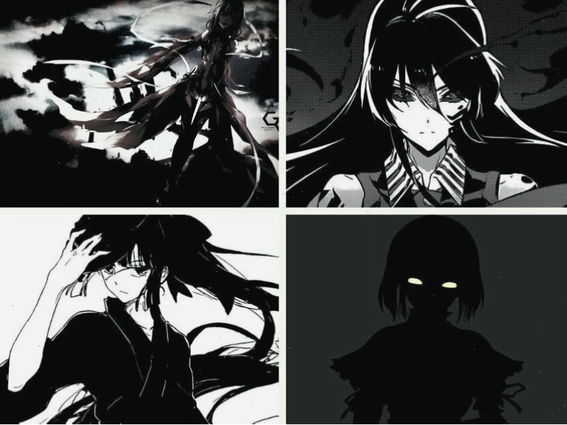 Ảnh anime nữ trắng đen thể hiện sự ngầu và cá tính