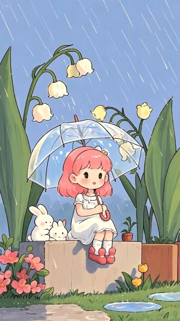 Ảnh bìa chibi đôi bạn thân đang vui đùa