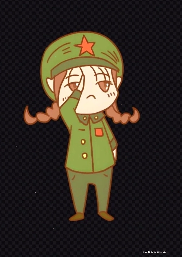 Ảnh bộ đội anime chibi với biểu cảm vui tươi