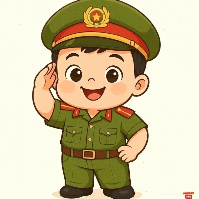 Ảnh chibi bộ đội Việt Nam cầm súng