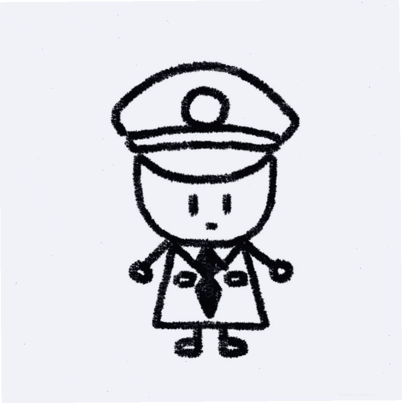 Ảnh chibi công an đang làm nhiệm vụ