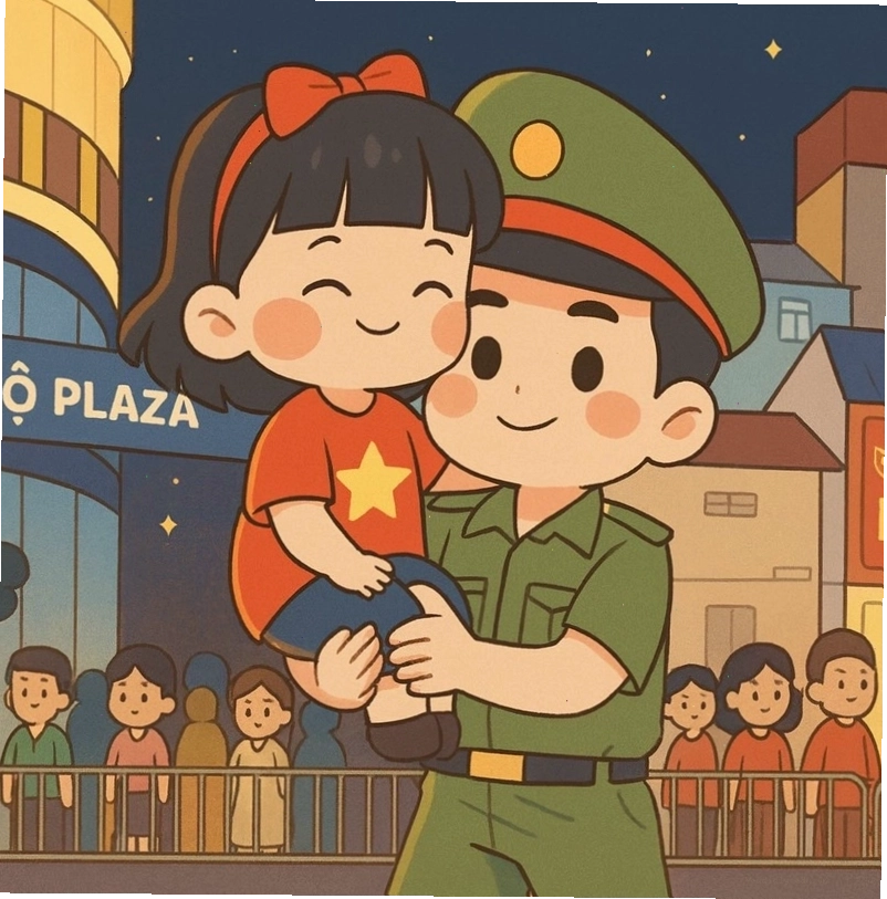 Ảnh chibi công an dễ mến