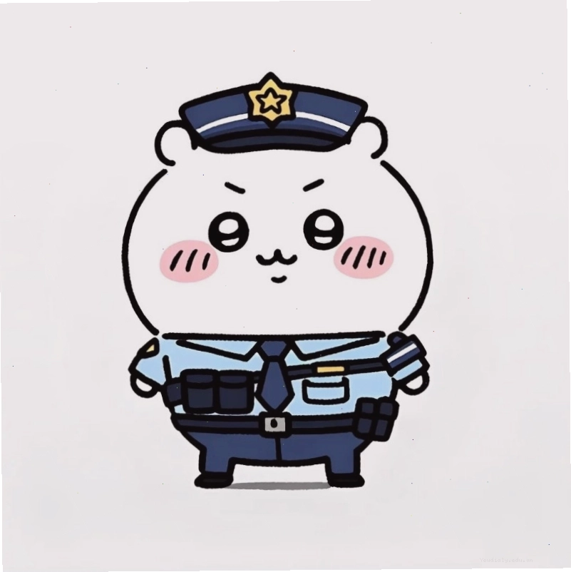 Ảnh chibi nữ công an xinh xắn