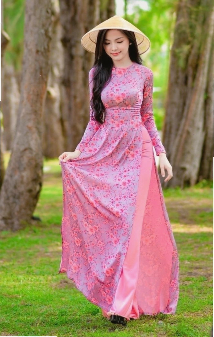 Ảnh gái xinh mặc áo dài che mặt tinh tế