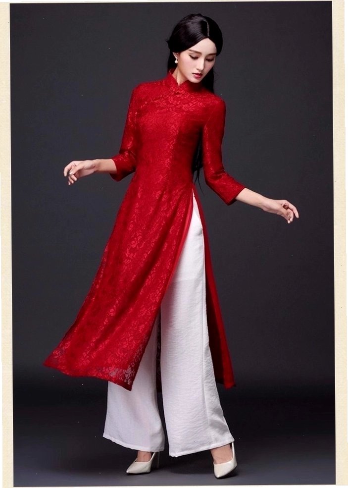Ảnh gái xinh mặc áo dài truyền thống