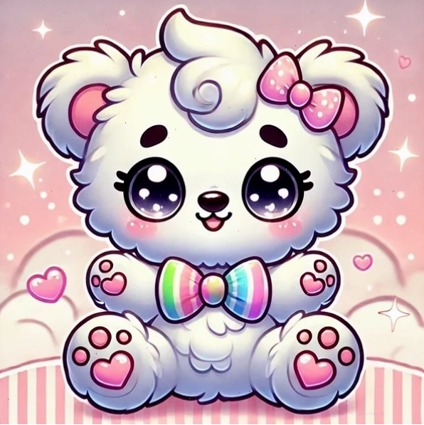 Ảnh gấu anime chibi 3D