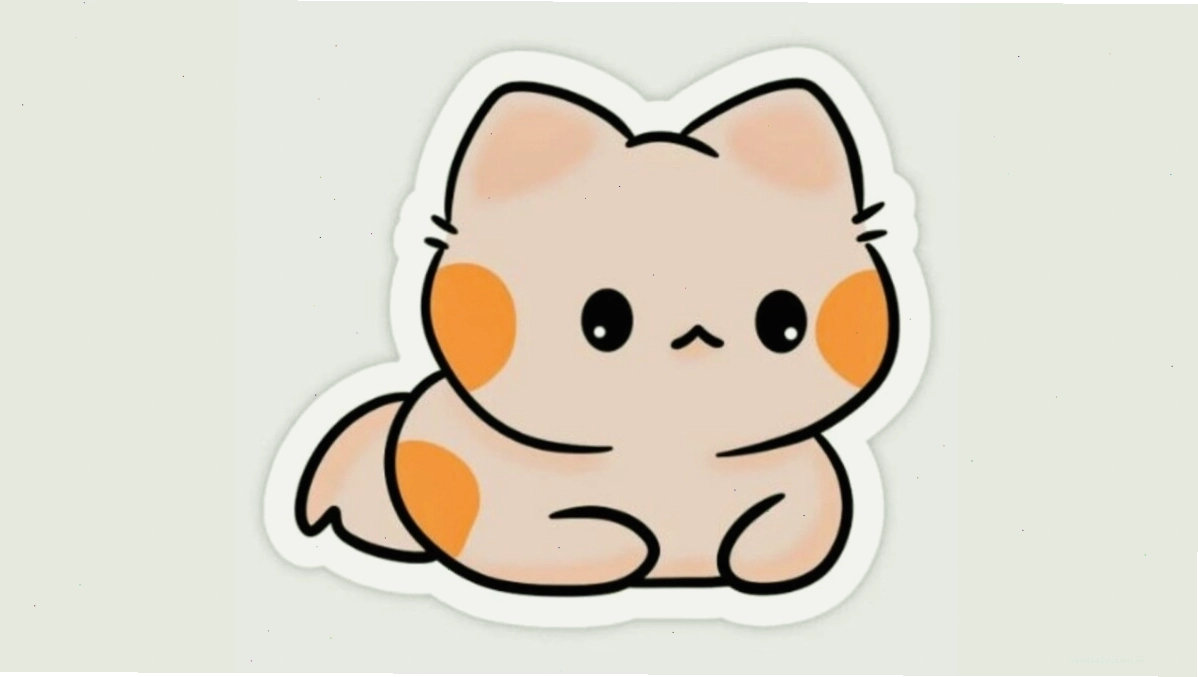 Ảnh mèo chibi đang chơi với cuộn len