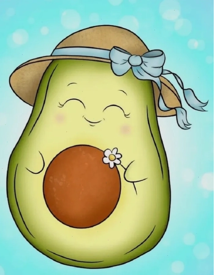 Ảnh quả bơ chibi đáng yêu