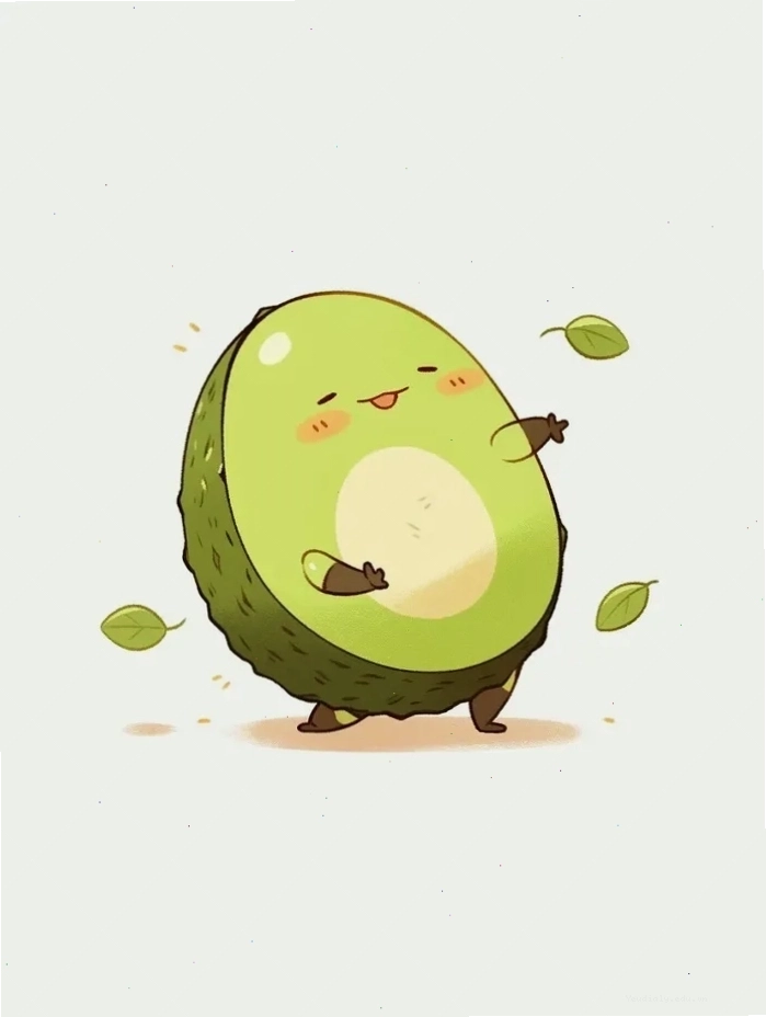 Ảnh quả bơ chibi đẹp nhất