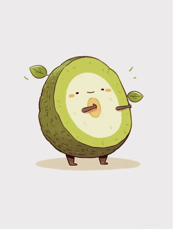 Ảnh quả bơ chibi fullhd