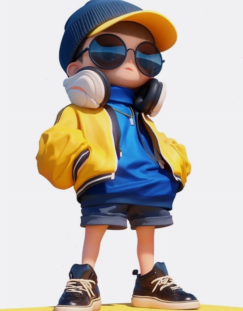 Anime chibi boy ngồi một mình dưới mưa