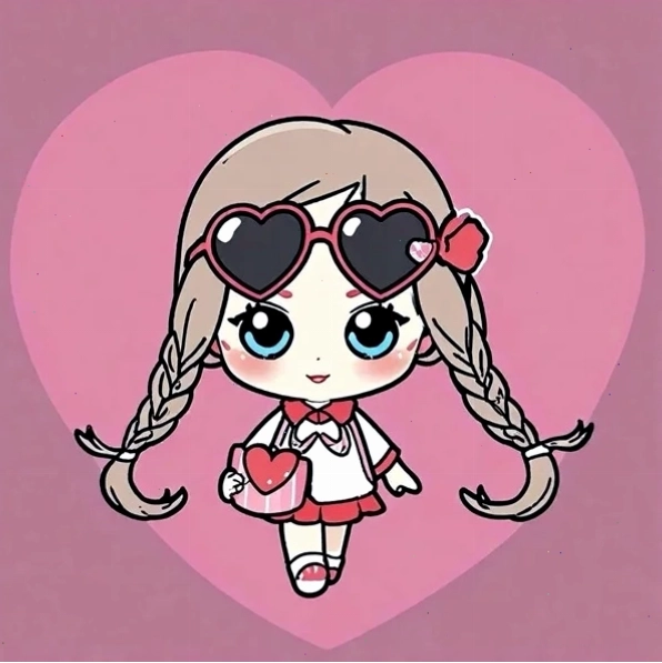 Avatar chibi nữ cute với phong cách đơn giản, thanh lịch