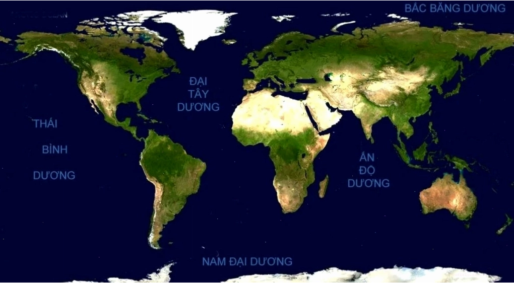 Bản đồ các châu lục trên thế giới