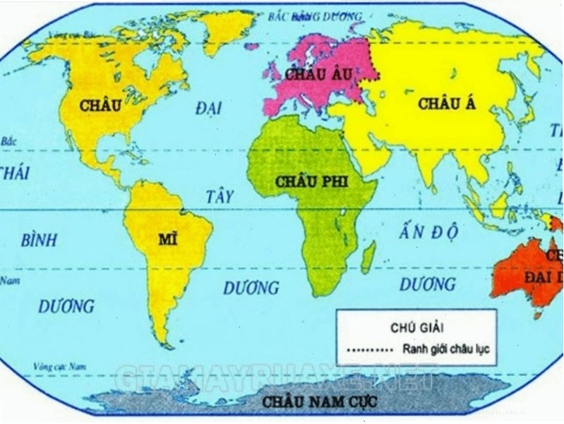 Bản đồ châu Mỹ Latinh với các quốc gia được đánh dấu rõ ràng