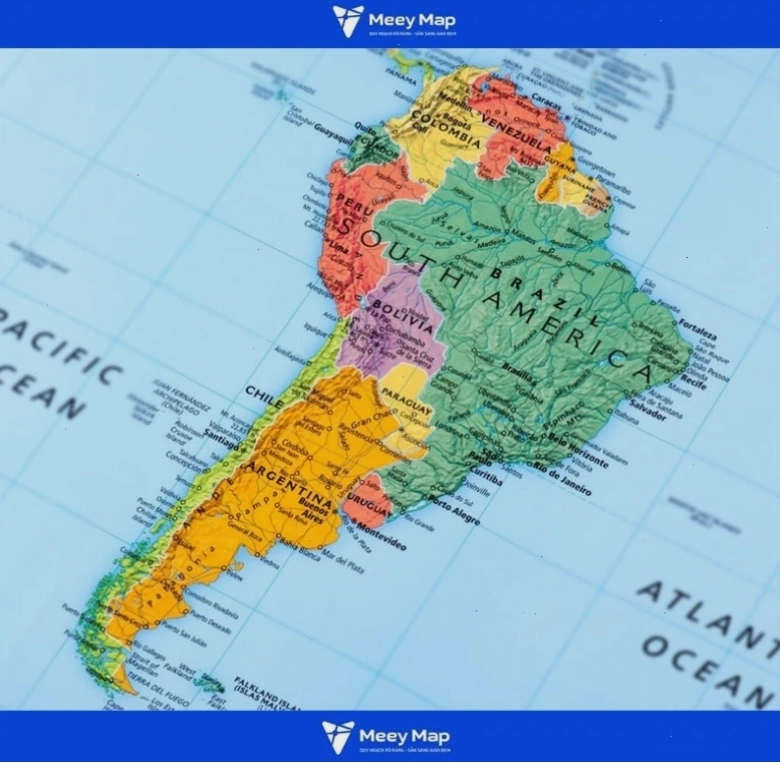 Bản đồ hệ thống dãy Andes