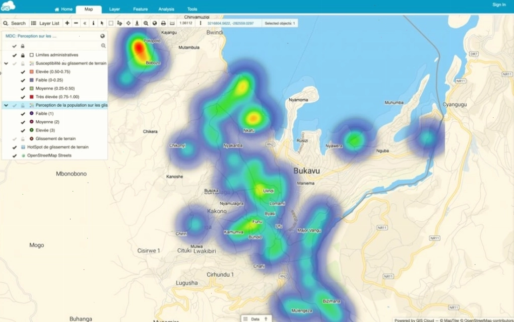 Bản đồ nhiệt (Heatmap) thể hiện mật độ tập trung