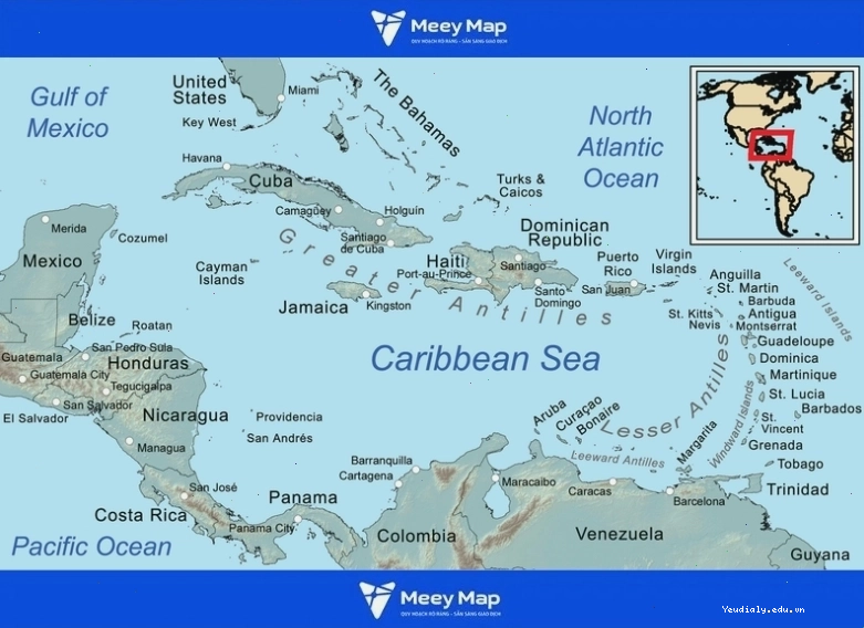 Bản đồ Vùng biển Caribe
