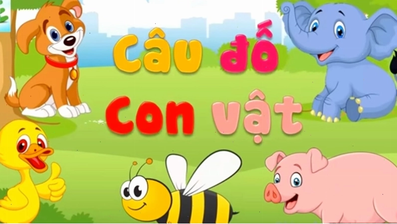 Bé mầm non thích thú với câu đố về các loài vật quen thuộc