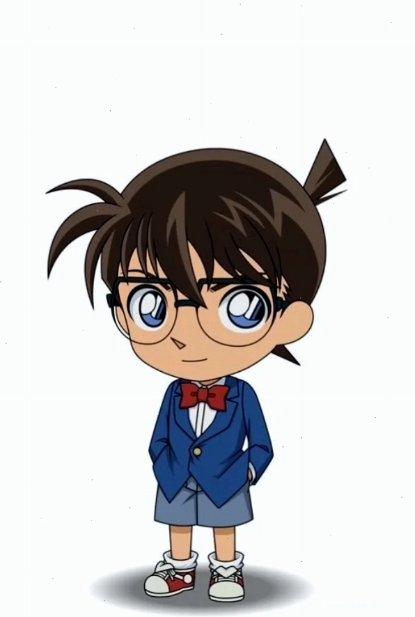 Biểu cảm ngạc nhiên của Conan chibi