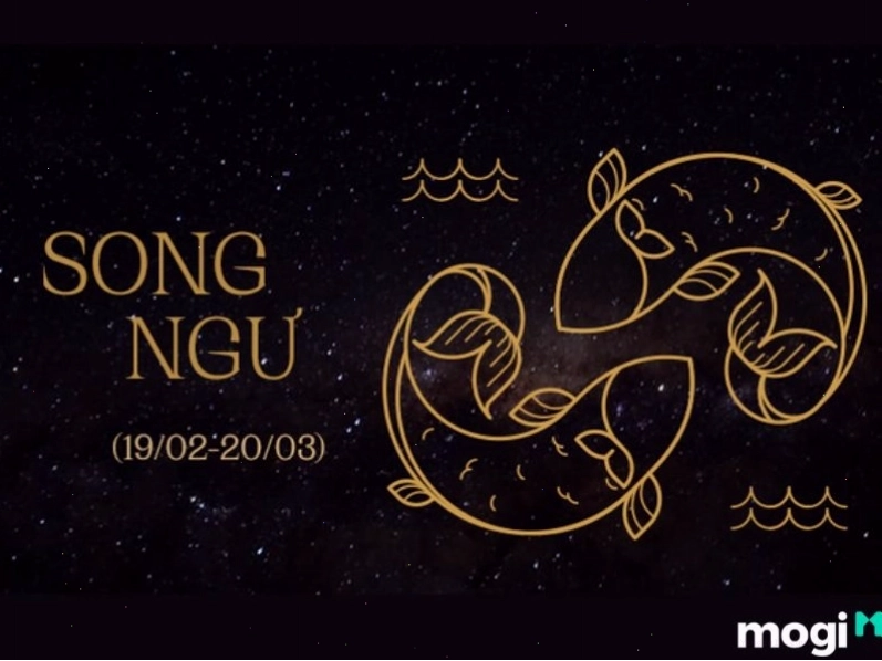 Biểu tượng cung Song Ngư với hình ảnh hai con cá đối lập