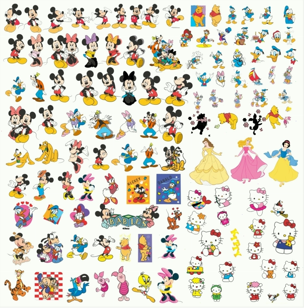 Các nhân vật hoạt hình được vẽ theo phong cách chibi đáng yêu