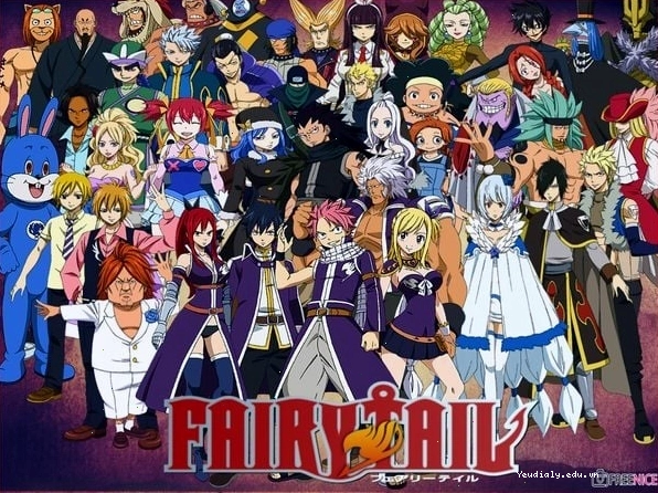 Cảnh chiến đấu trong bộ anime Fairy Tail