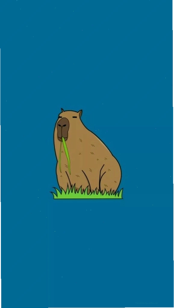 Capybara chibi cùng bạn bè