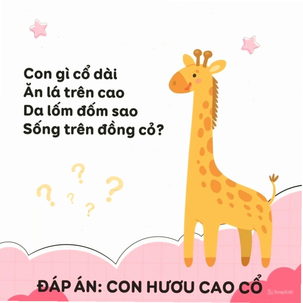 Câu đố về con hươu cao cổ hack não