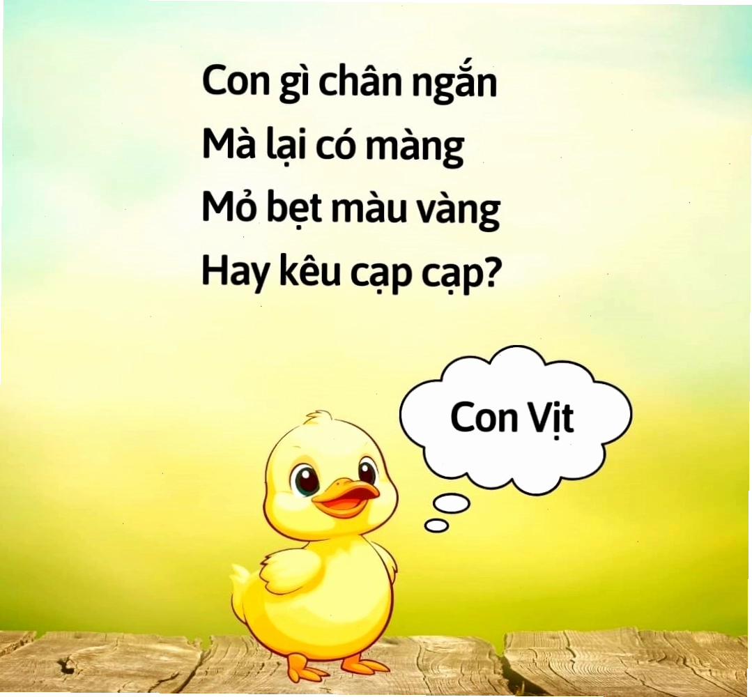 Câu đố về con vịt hack não