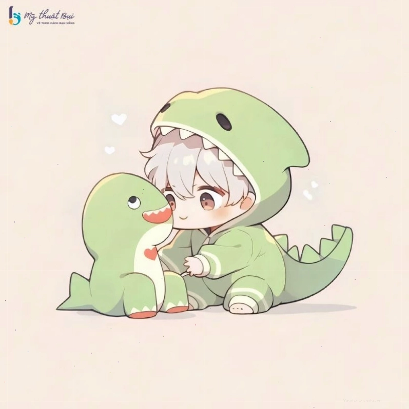 Chàng trai chibi với phong thái năng động