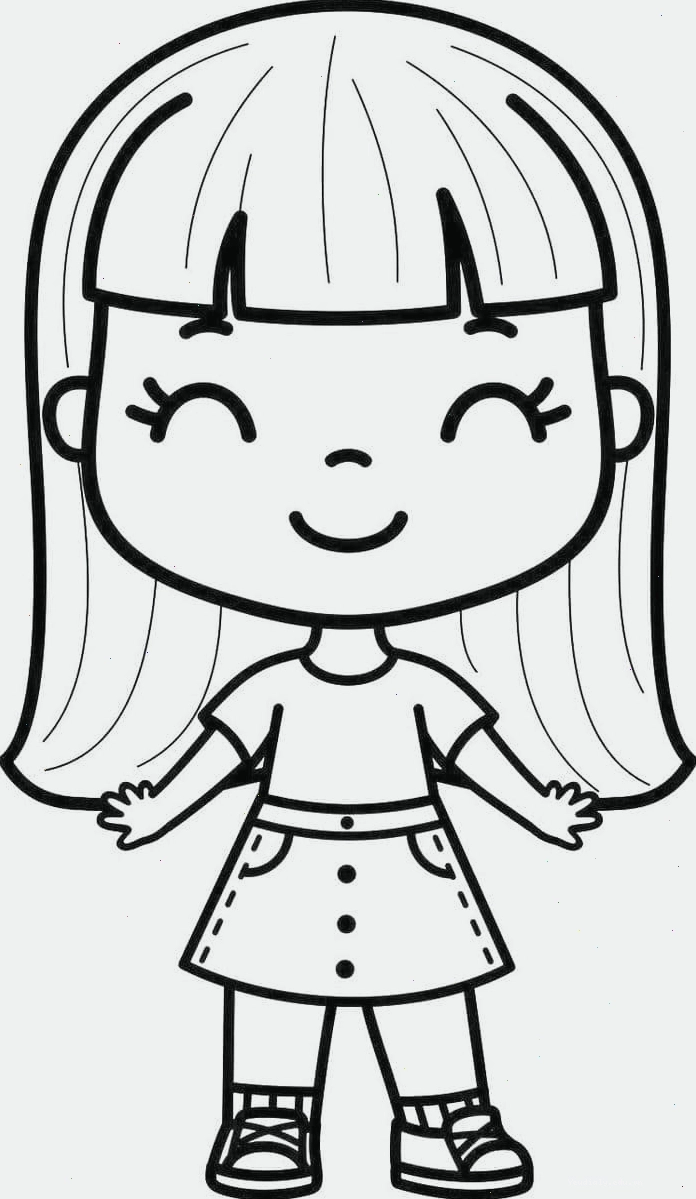 Chibi búp bê giấy tô màu đáng yêu
