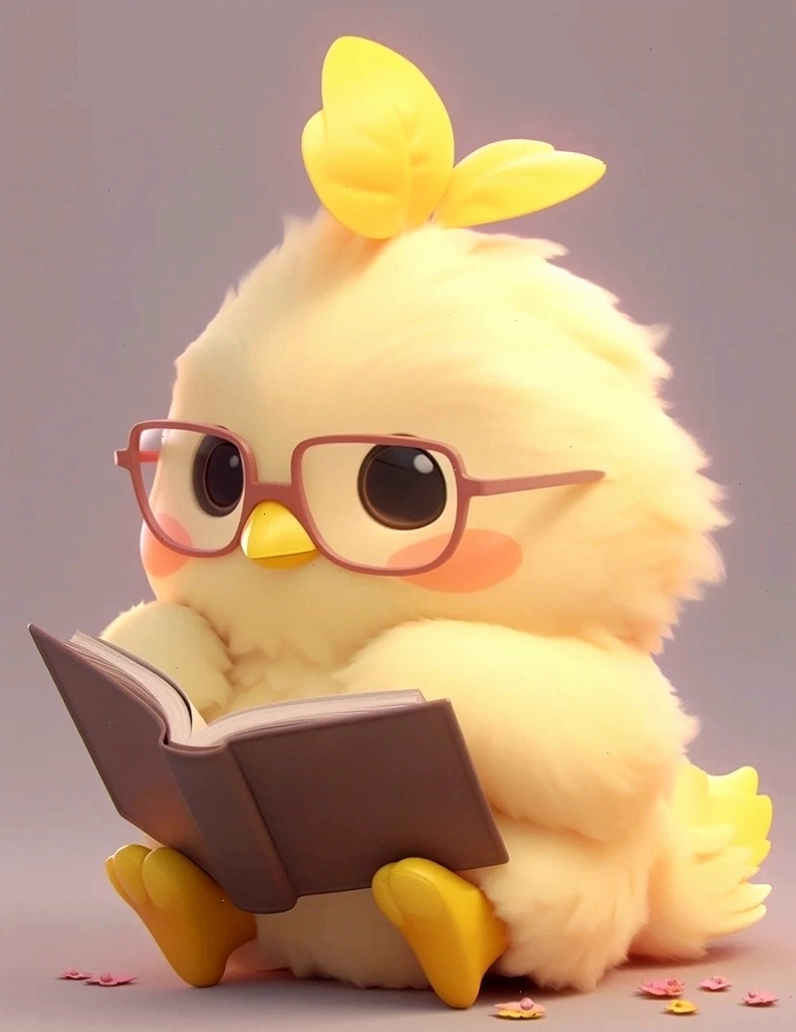 Chibi con gà đôi mắt tròn xoe