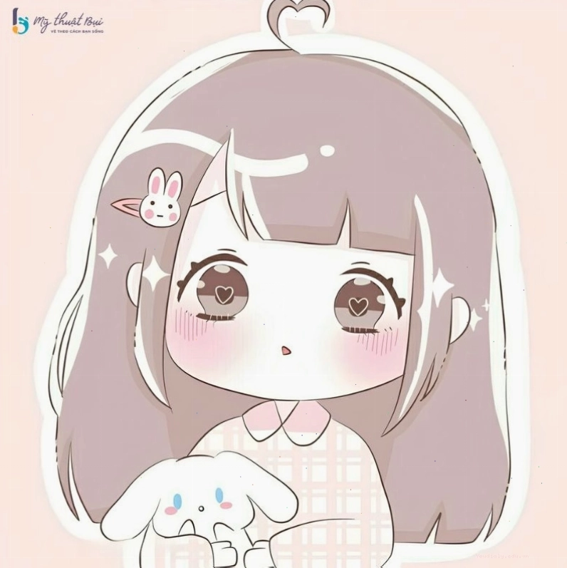 Chibi dễ thương với trang phục màu hồng ngọt ngào