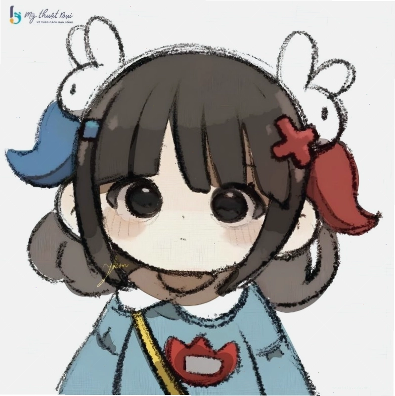 Chibi nữ đang cười tươi