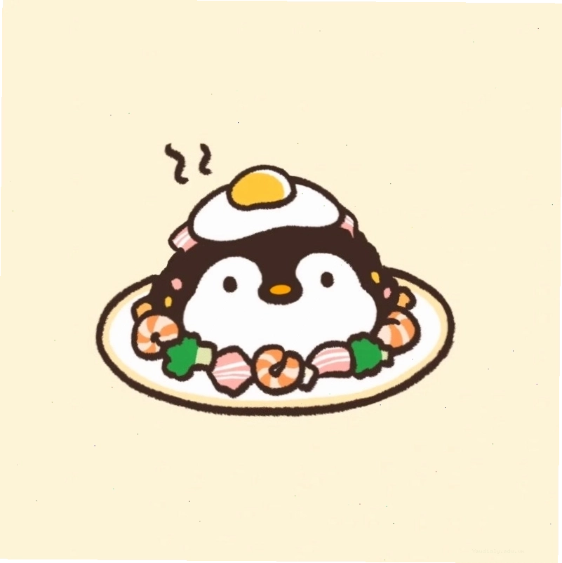 Chim cánh cụt chibi với bộ lông trắng muốt
