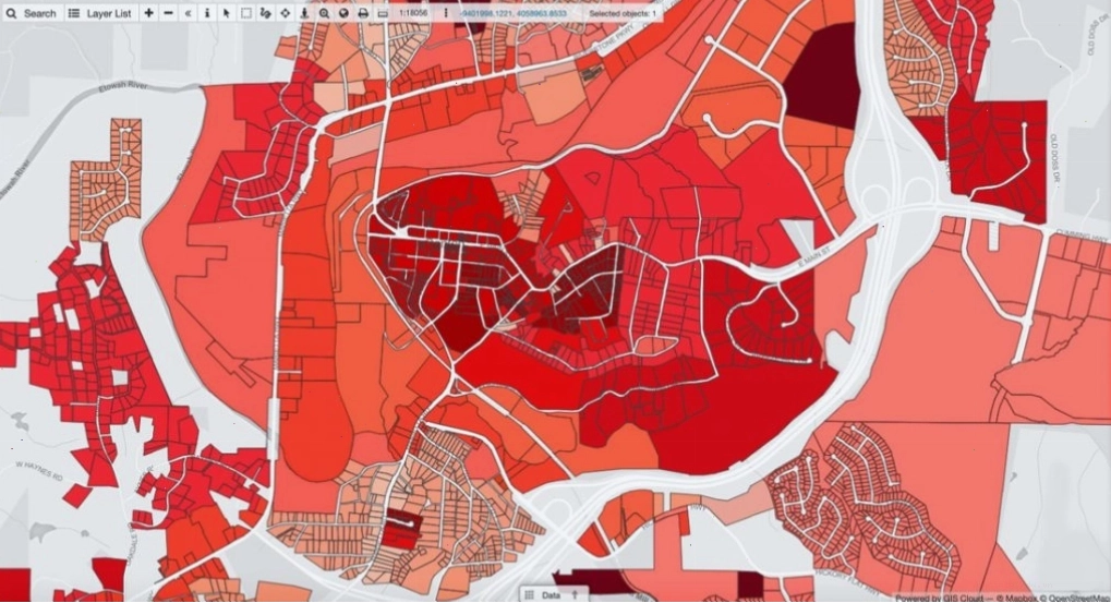 Choropleth Map minh họa phân bố dữ liệu theo khu vực