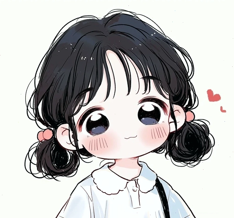 Cô bé chibi đáng yêu mặc váy hồng với nụ cười tươi tắn