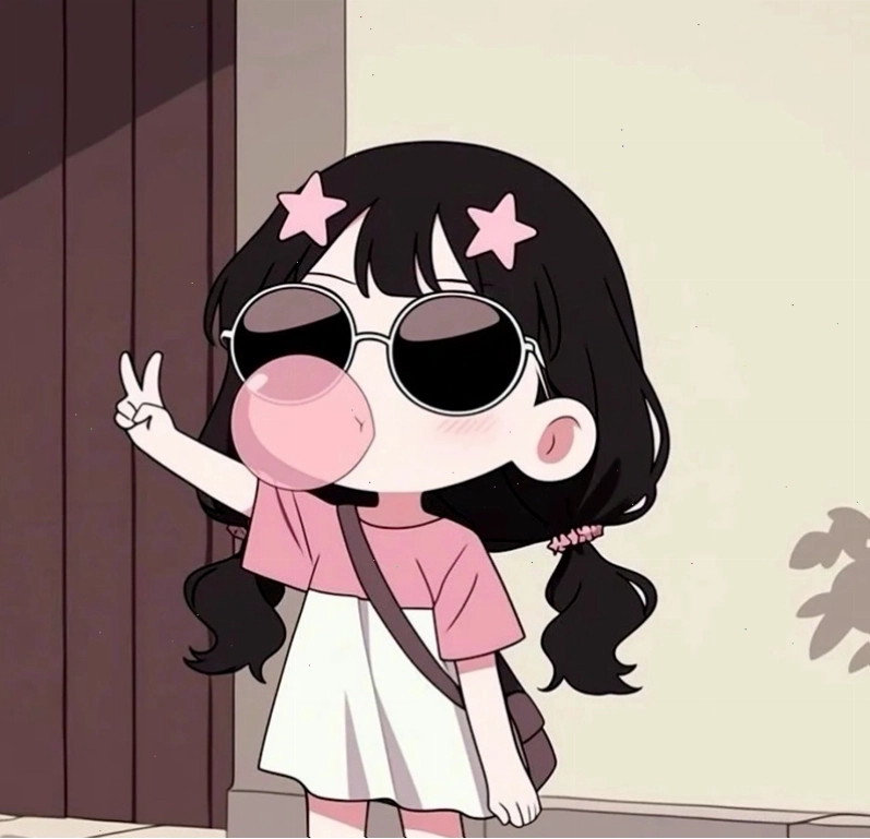 Cô bé chibi mặc trang phục mùa đông ấm áp