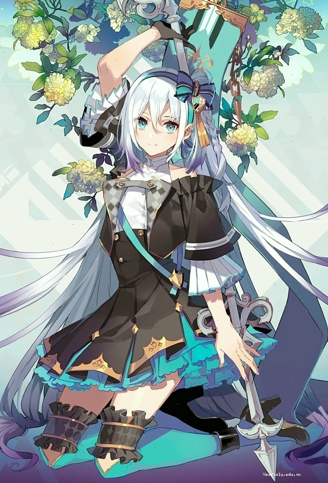 Cô gái anime với trang phục truyền thống Nhật Bản