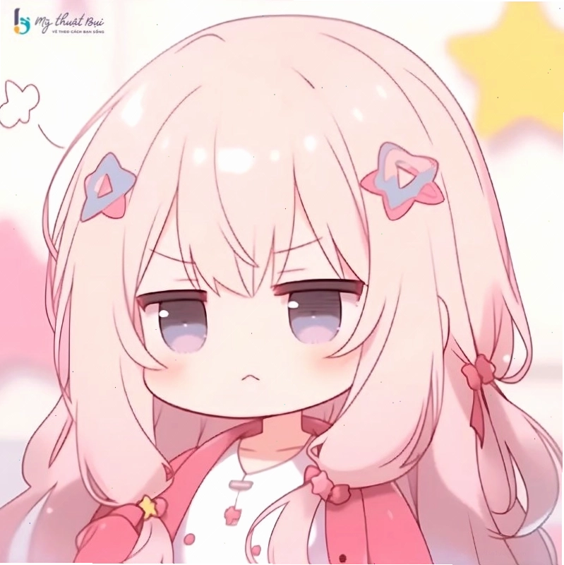 Cô gái chibi dễ thương với trang phục màu pastel