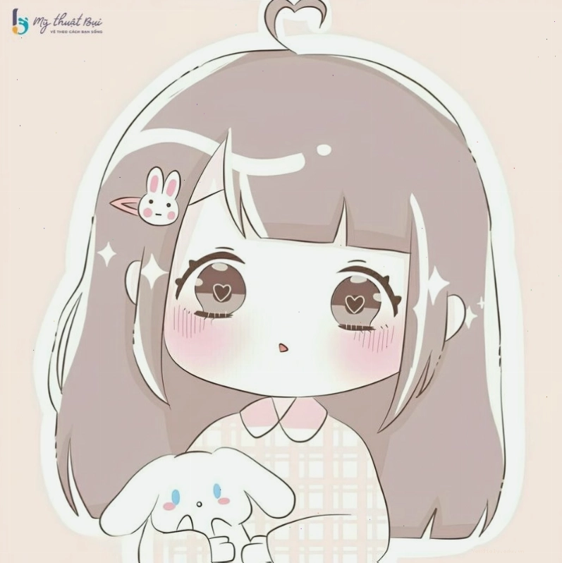 Cô gái chibi mặc váy xòe xinh xắn, trông như một nàng công chúa