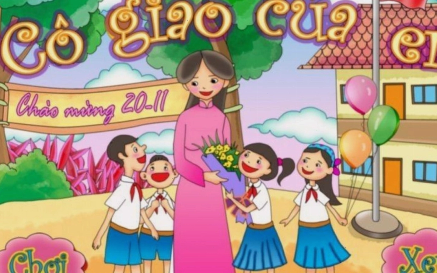 Cô và trò Chibi dưới mái trường thân yêu