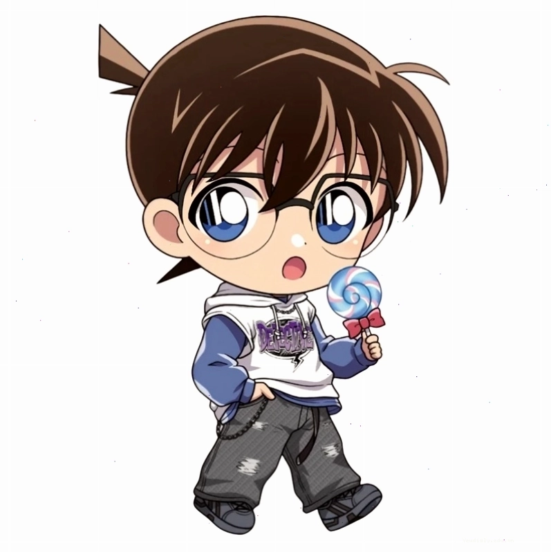 Conan chibi cute đang suy luận