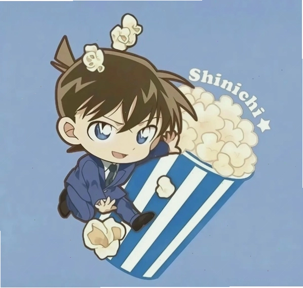 Conan chibi cute với vẻ mặt tinh nghịch