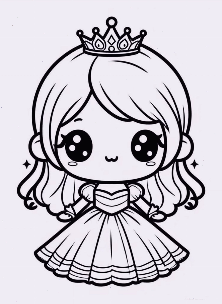Công chúa chibi đáng yêu trong khu vườn cổ tích