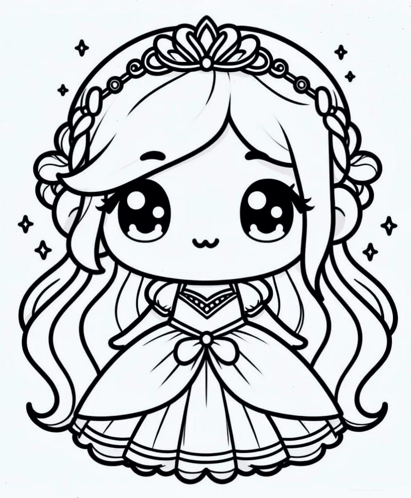 Công chúa Chibi mỉm cười rạng rỡ